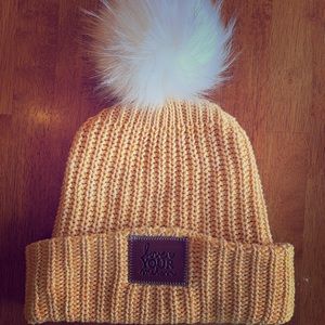 Love Your Melon Knit Beanie with Pom-Pom